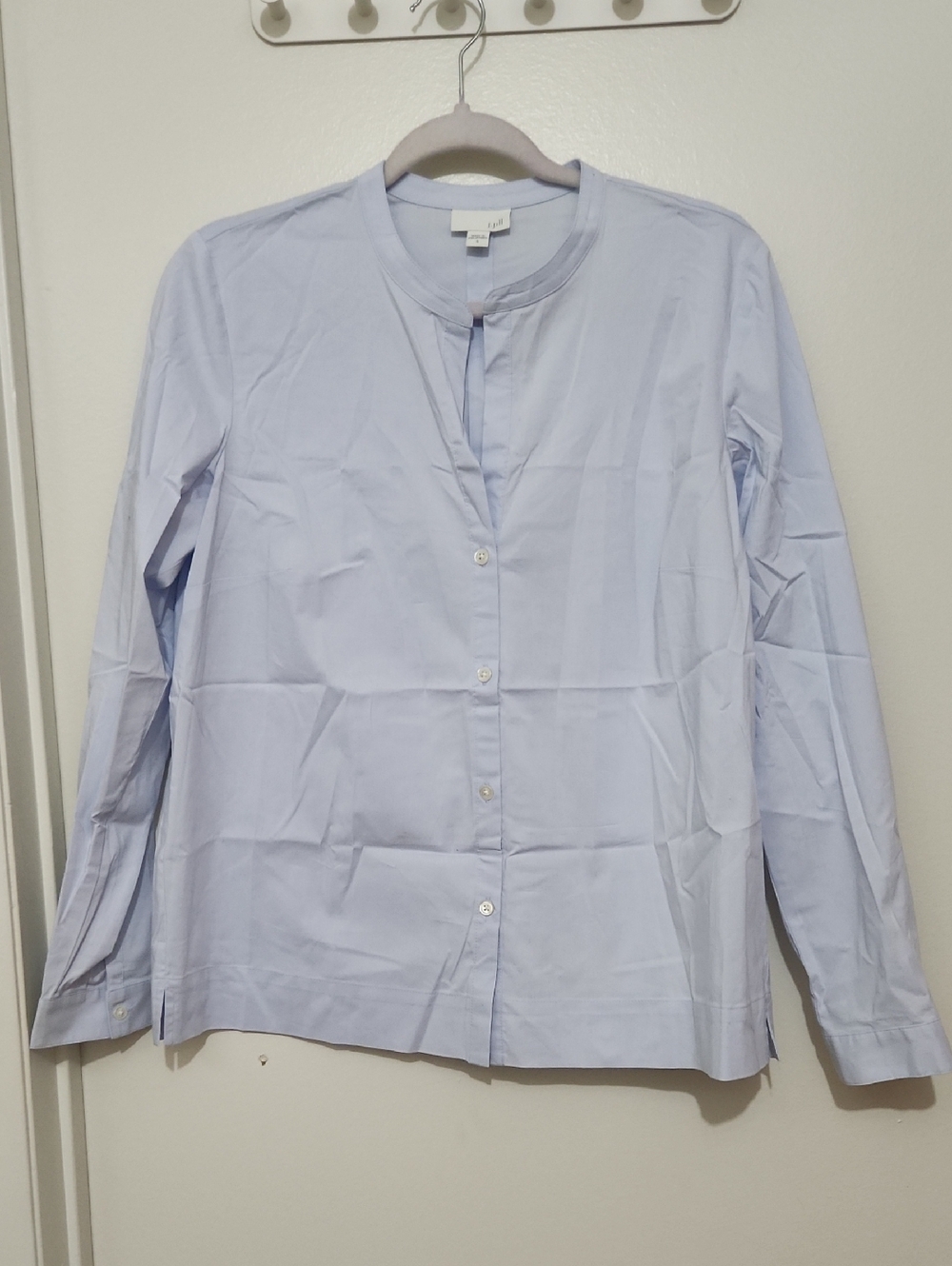 J. Jill Boxy Cotton Button Down Shirt Size Small